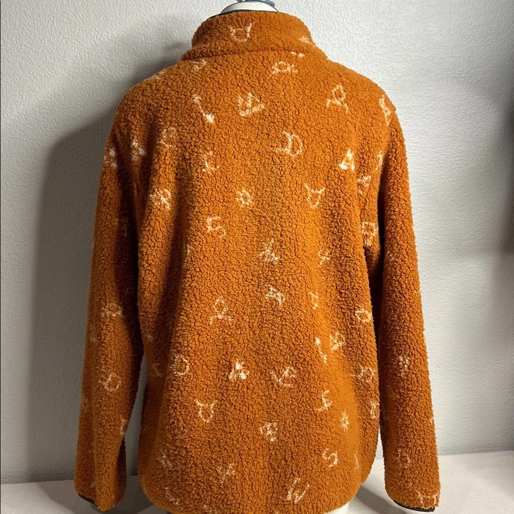 Cruel Denim Sherpa Pullover XXL Rust Snap Fleece Western Aztec Print